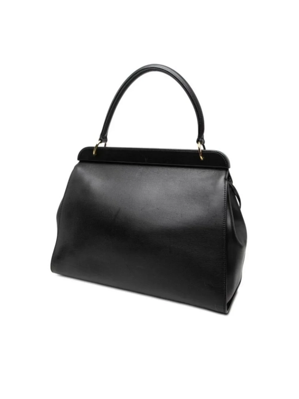 Gucci Handbag Black Leather with Logo Pouch